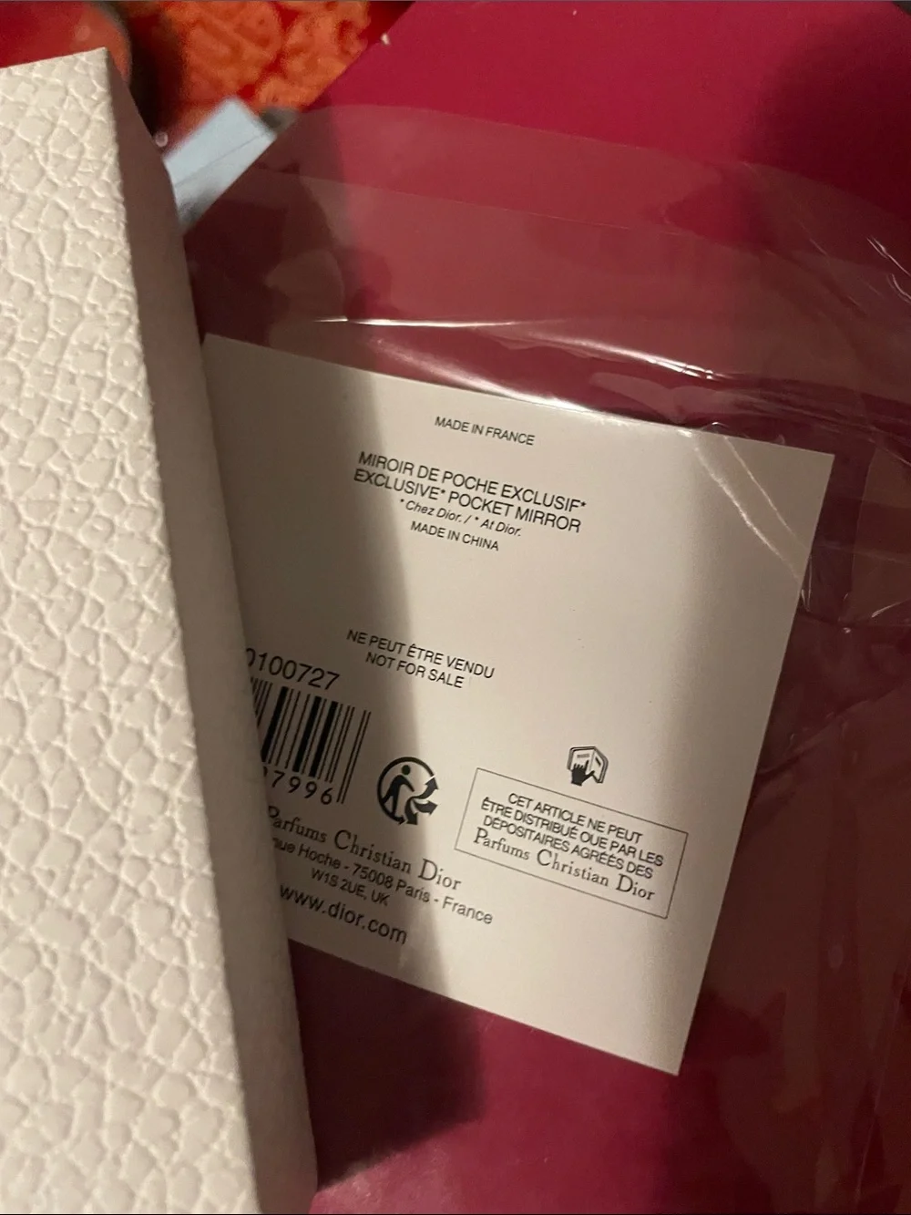 Dior Pink Toile Compact Mirror with Signature Logo - Picture 3 of 15